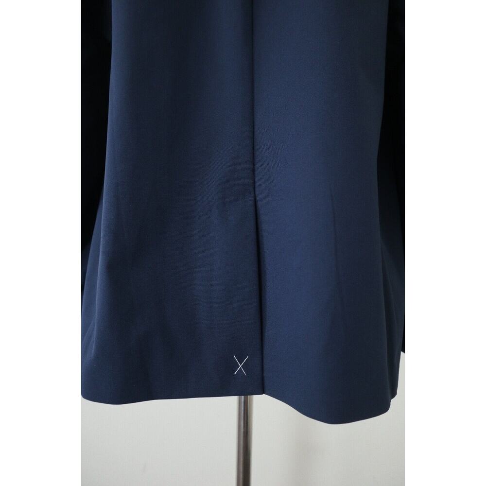 Sene Women's Wool Two Piece Suit Blazer Jacket Pant Set Navy Blue - Picture 5 of 12